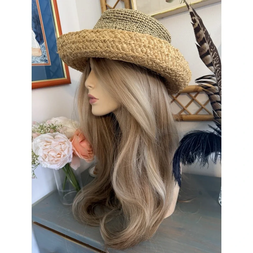 Orvis Straw Hat Womens Fedora Bucket Brim Fishing Beach Hiking Sun Protection 7